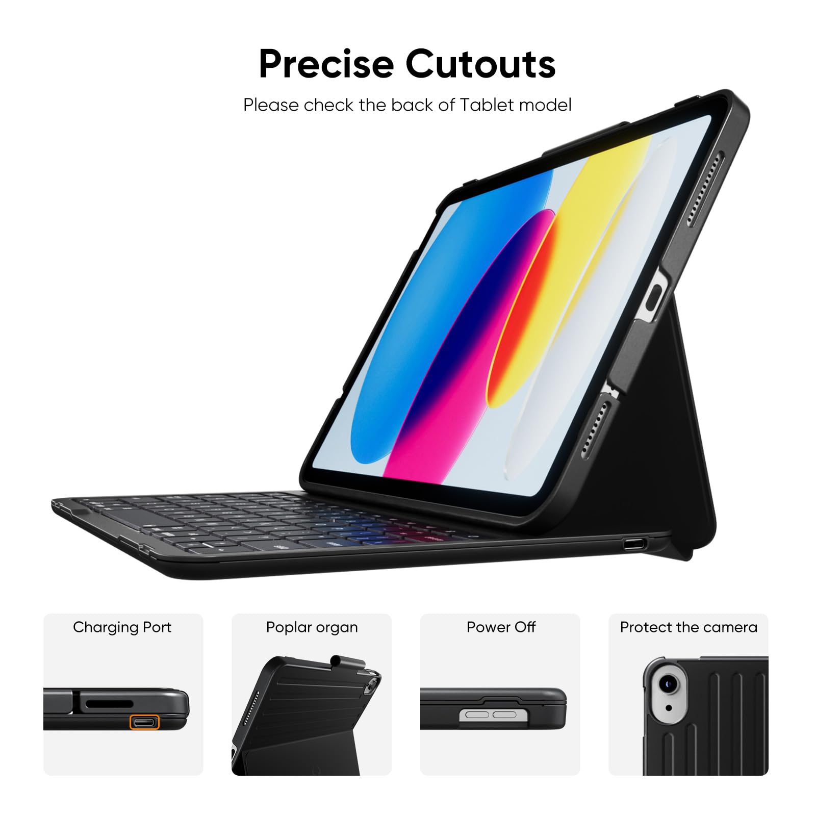 Amazon.co.jp: PAUL B iPad 第10世代/第11世代用ケース キーボード付き